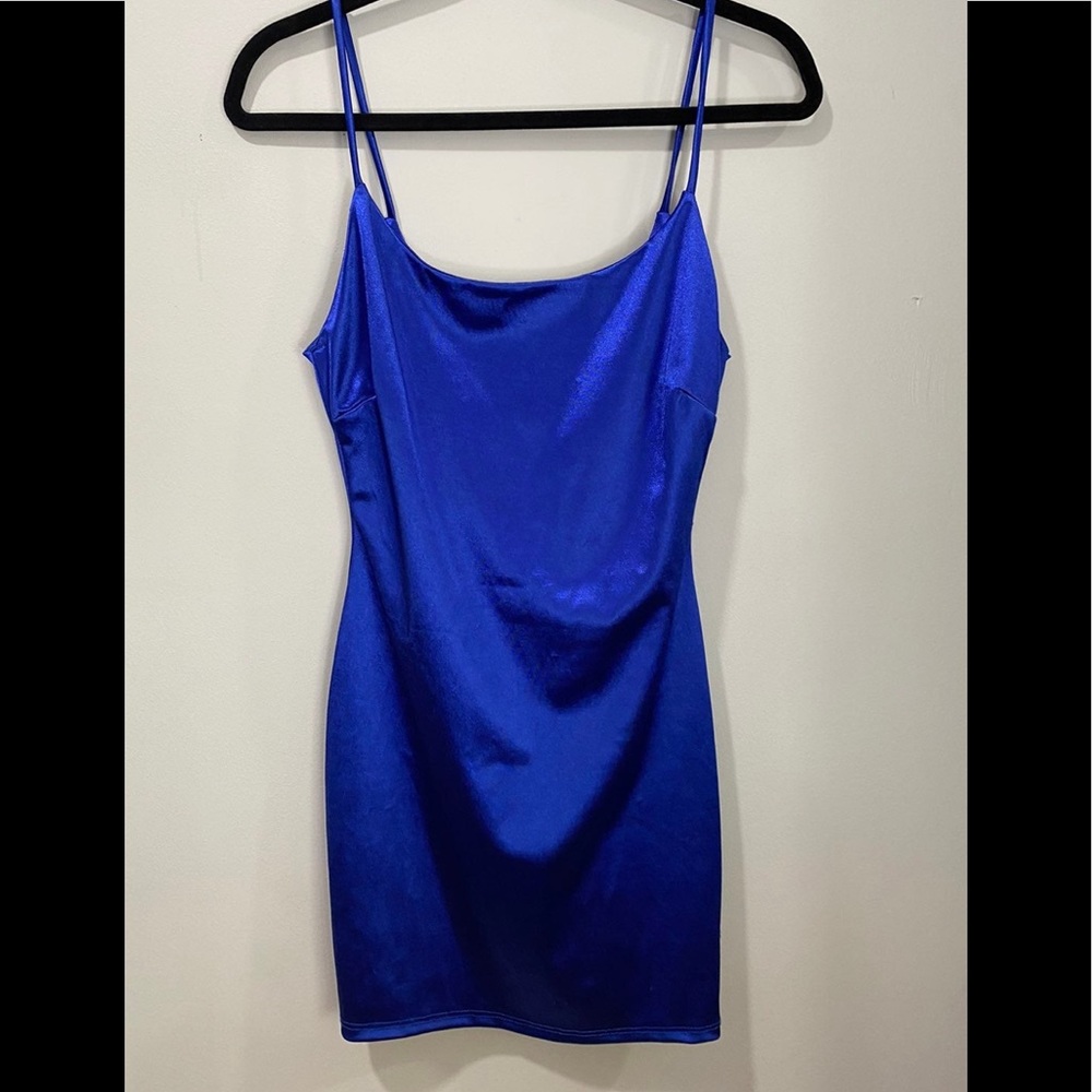 Blue Satiny Dress